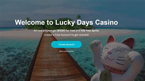  lucky days casino bewertung/ohara/modelle/784 2sz t